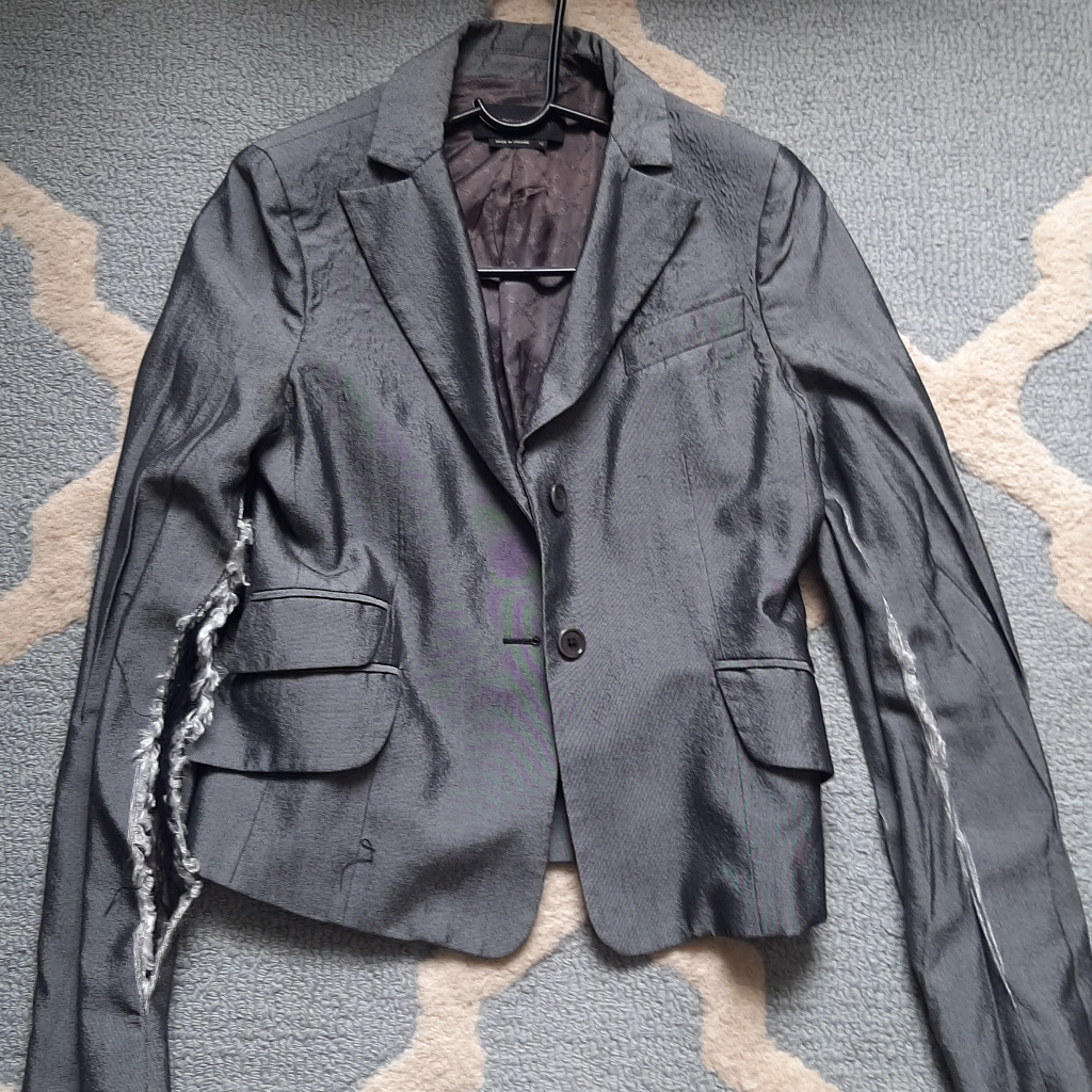 Bcbg Shredded Sleeve Blazer